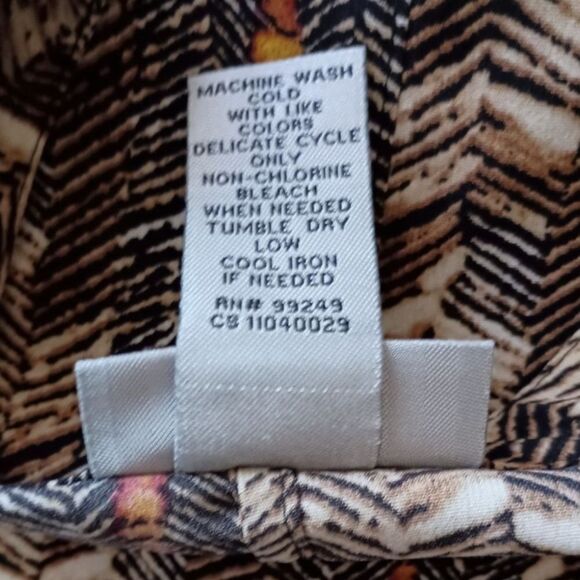 Catherines Top Plus Size 3X Button Up Bohemian Boho Chic Tribal Ethnic Flowy - Picture 10 of 16